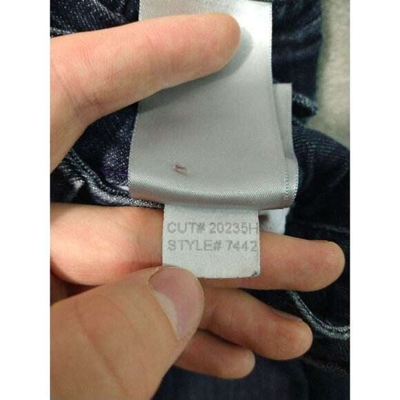 NYDJ Jeans Womens 16 Blue Denim Billie Mini Boot Cut Dark Wash Flap Pockets - Picture 10 of 11